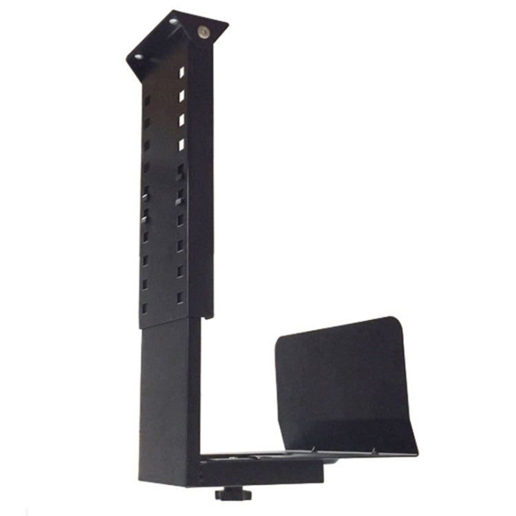 Universal PC Case Holder CPU Stand Hanging Adjustable Computer Mainframe Host Bracket, 300-500mm Height Adjustable, 145-235mm Width Adjustable(Black)
