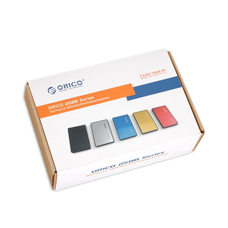 ORICO 2588US3 USB3.0 External Hard Disk Box Storage Case for 2.5 inch SATA HDD / SSD 9.5mm Laptop PC(Black)