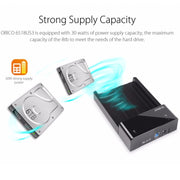 ORICO 6518US3 USB 3.0 Type-B 2.5 / 3.5 inch Tool Free HDD Docking Station External Storage Enclosure Hard Disk Box(Black)