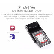 ORICO 6518US3 USB 3.0 Type-B 2.5 / 3.5 inch Tool Free HDD Docking Station External Storage Enclosure Hard Disk Box(Black)