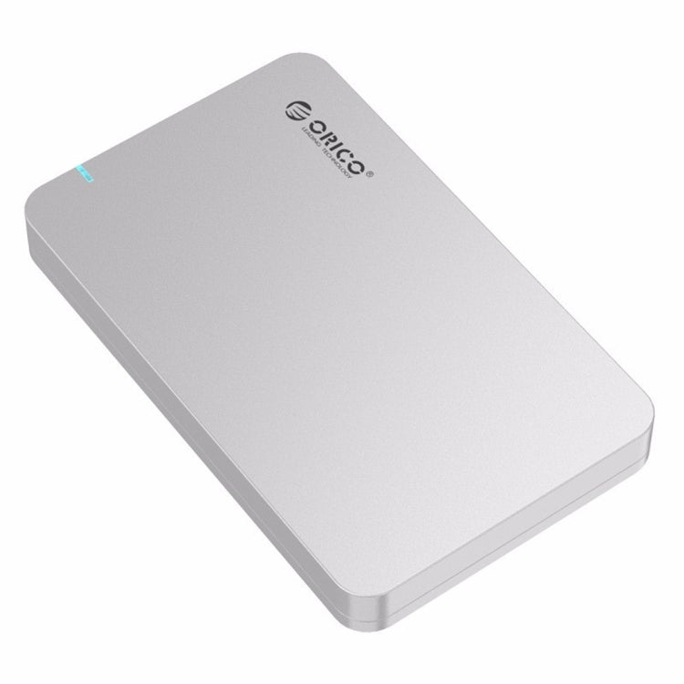 ORICO 2569S3 USB3.0 Micro-B External Hard Disk Box Storage Case for 9.5mm 2.5 inch SATA HDD / SSD(Silver)