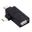 USB-C / Type-C Male + Micro USB Male to USB 2.0 Female Adapter(Black) - USB Adapter by PMC TechLife | Online Shopping South Africa | PMC TechLife