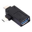 USB-C / Type-C Male + Micro USB Male to USB 3.0 Female Adapter(Black) - USB Adapter by PMC TechLife | Online Shopping South Africa | PMC TechLife