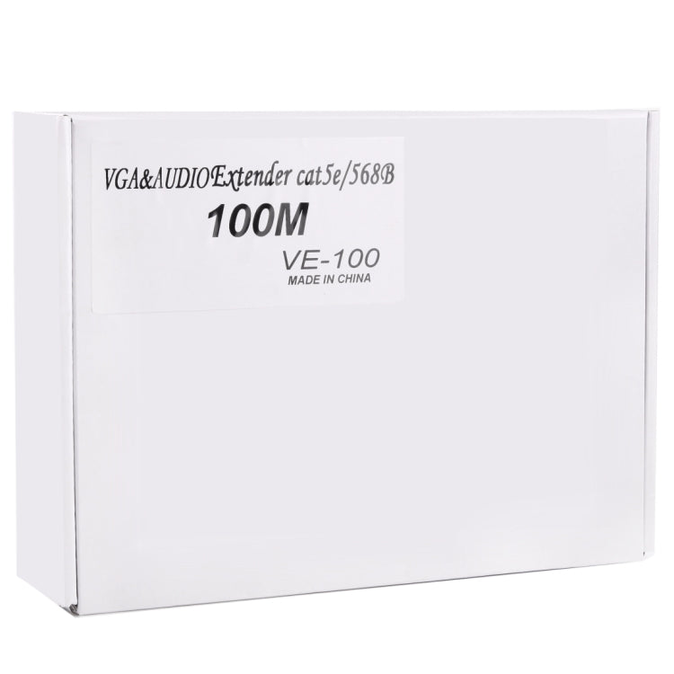 VGA & Audio Extender 1920x1440 HD 100m Cat5e / 6-568B Network Cable Sender Receiver Adapter, AU Plug