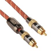 EMK TZ/A 1.5m OD8.0mm Gold Plated Metal Head RCA to RCA Plug Digital Coaxial Interconnect Cable Audio / Video RCA Cable