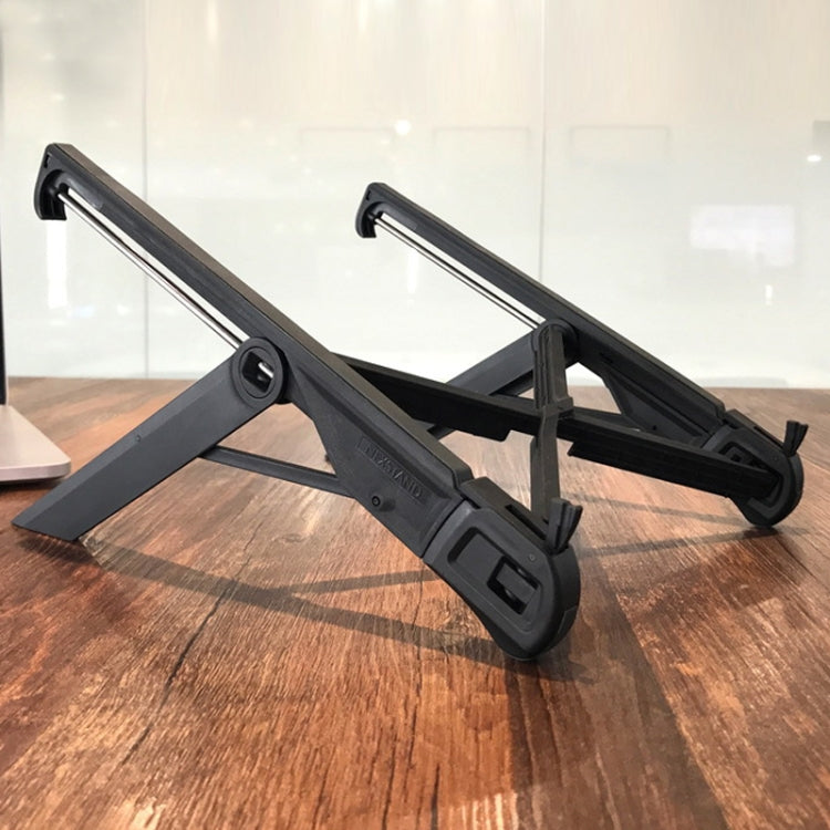 NEXSTAND Laptop Height Extender Holder Stand Folding Portable Computer Heat Dissipation Bracket, Size: 27x3.9x3.6cm(Black)