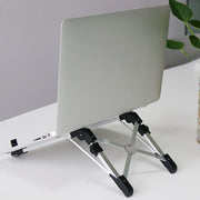 Aluminum Alloy Laptop Height Extender Holder Stand Folding Portable Computer Heat Dissipation Bracket, Size: 24.5x3.3x2.8cm(Black)