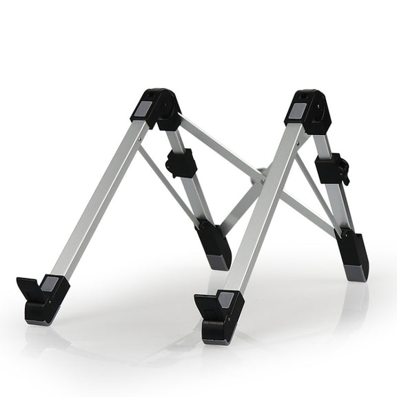Aluminum Alloy Laptop Height Extender Holder Stand Folding Portable Computer Heat Dissipation Bracket, Size: 24.5x3.3x2.8cm(Black)