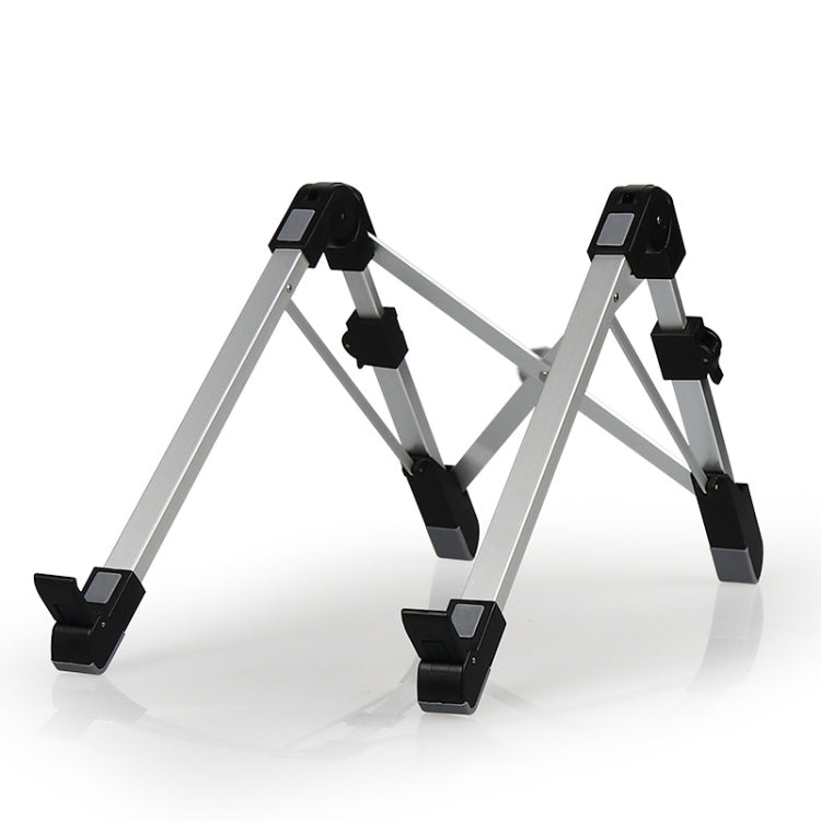 Aluminum Alloy Laptop Height Extender Holder Stand Folding Portable Computer Heat Dissipation Bracket, Size: 24.5x3.3x2.8cm(Black)