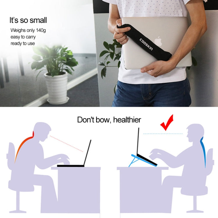 Aluminum Alloy Laptop Height Extender Holder Stand Folding Portable Computer Heat Dissipation Bracket, Size: 24.5x3.3x2.8cm (White)