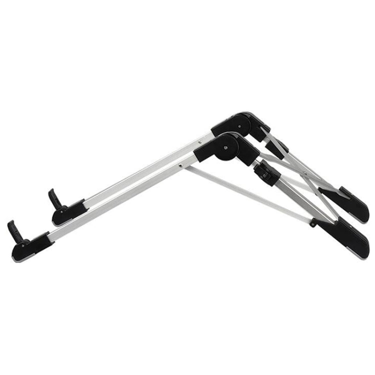 Aluminum Alloy Laptop Height Extender Holder Stand Folding Portable Computer Heat Dissipation Bracket, Size: 24.5x3.3x2.8cm (White)