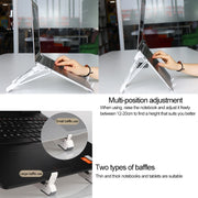 Aluminum Alloy Laptop Height Extender Holder Stand Folding Portable Computer Heat Dissipation Bracket, Size: 24.5x3.3x2.8cm (White)
