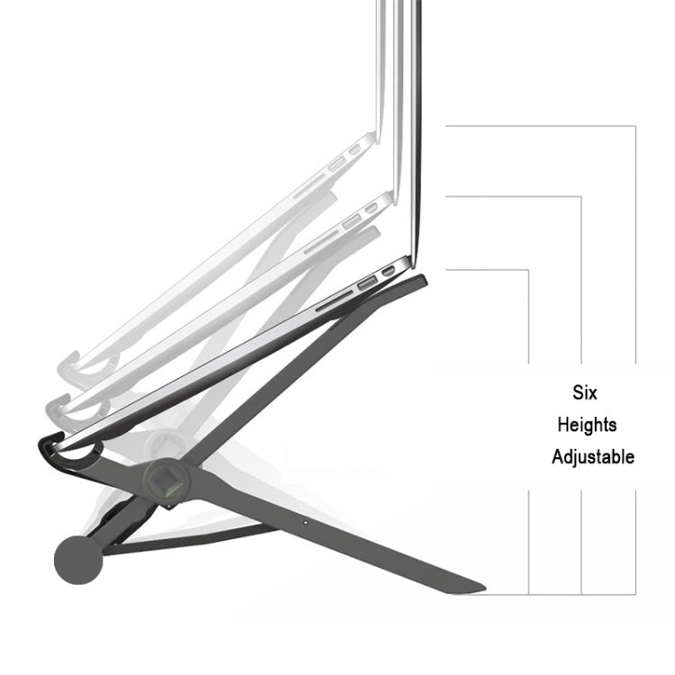 Nexstand K2 Laptop Height Extender Holder Stand Folding Portable Computer Heat Dissipation Bracket, Size: 35.4x4x4cm(Black)