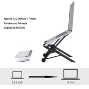 Nexstand K2 Laptop Height Extender Holder Stand Folding Portable Computer Heat Dissipation Bracket, Size: 35.4x4x4cm(Black)