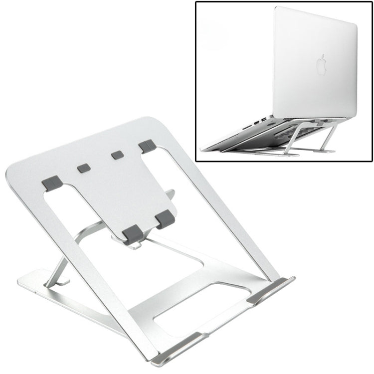 Laptop Height Extender Holder Stand Folding Portable Computer Heat Dissipation Bracket, Size: 22.3x23.5x1.3cm (Silver)