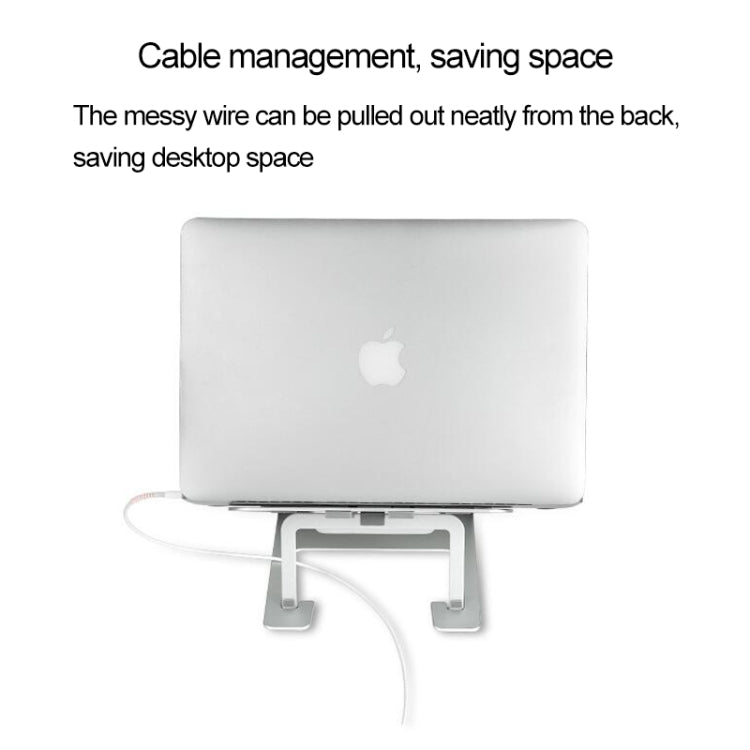 Laptop Height Extender Holder Stand Folding Portable Computer Heat Dissipation Bracket, Size: 22.3x23.5x1.3cm (Silver)