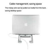 Laptop Height Extender Holder Stand Folding Portable Computer Heat Dissipation Bracket, Size: 22.3x23.5x1.3cm (Silver)