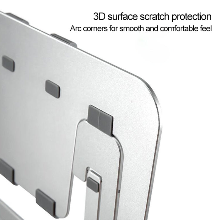 Laptop Height Extender Holder Stand Folding Portable Computer Heat Dissipation Bracket, Size: 22.3x23.5x1.3cm (Silver)