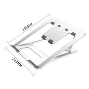 Laptop Height Extender Holder Stand Folding Portable Computer Heat Dissipation Bracket, Size: 22.3x23.5x1.3cm (Silver)