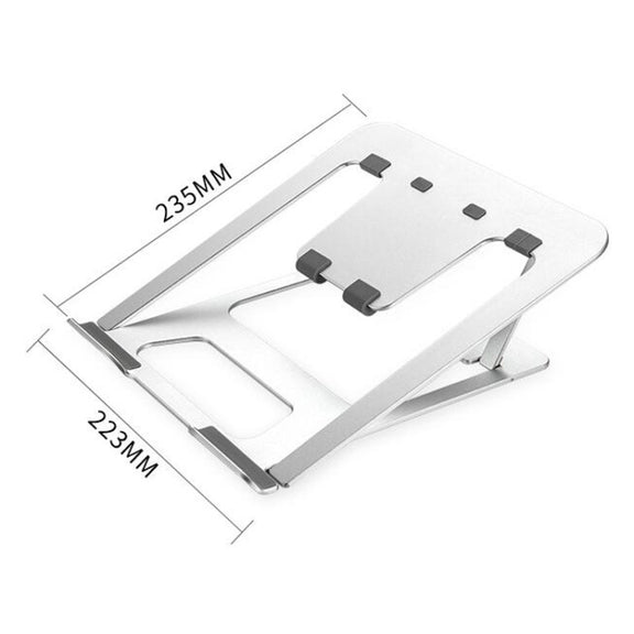 Laptop Height Extender Holder Stand Folding Portable Computer Heat Dissipation Bracket, Size: 22.3x23.5x1.3cm (Silver)
