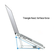 Laptop Height Extender Holder Stand Folding Portable Computer Heat Dissipation Bracket, Size: 22.3x23.5x1.3cm (Silver)