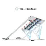Laptop Height Extender Holder Stand Folding Portable Computer Heat Dissipation Bracket, Size: 22.3x23.5x1.3cm (Silver)
