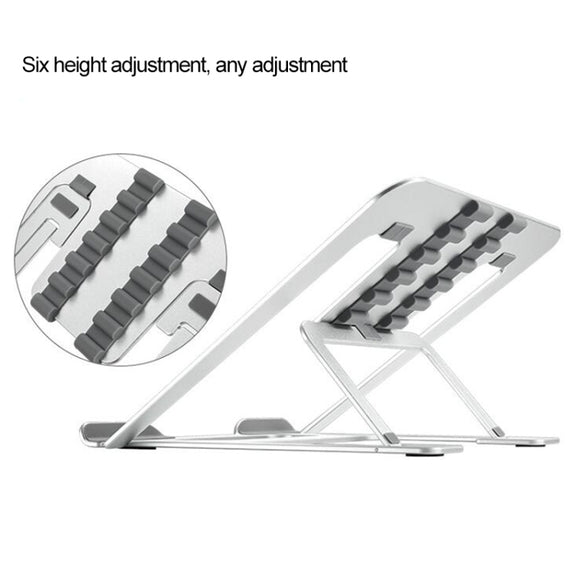 Laptop Height Extender Holder Stand Folding Portable Computer Heat Dissipation Bracket, Size: 22.3x23.5x1.3cm (Silver)
