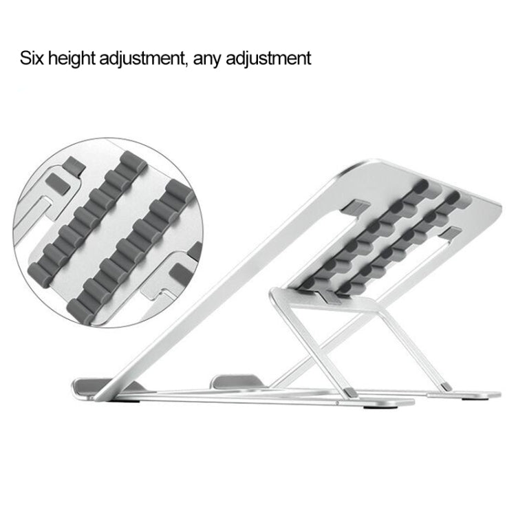 Laptop Height Extender Holder Stand Folding Portable Computer Heat Dissipation Bracket, Size: 22.3x23.5x1.3cm (Silver)