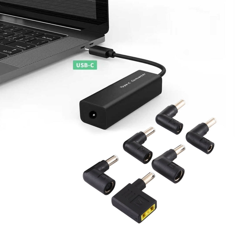 Laptop Power Adapter 65W USB-C / Type-C Converter to 6 in 1 Power Adapter (White)