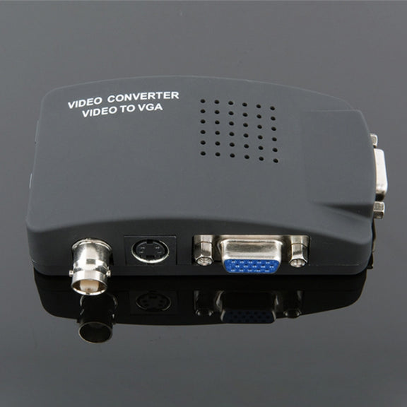 HOWEI HW-2404 BNC / S-Video to VGA Video Converter(Black)