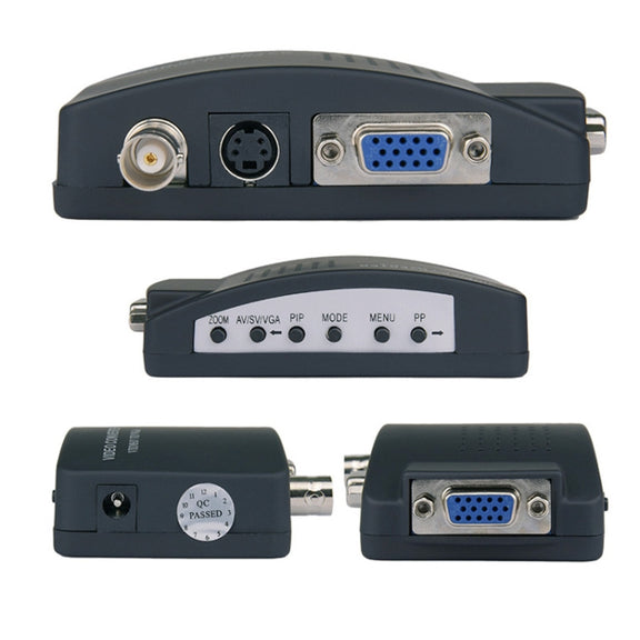 HOWEI HW-2404 BNC / S-Video to VGA Video Converter(Black)