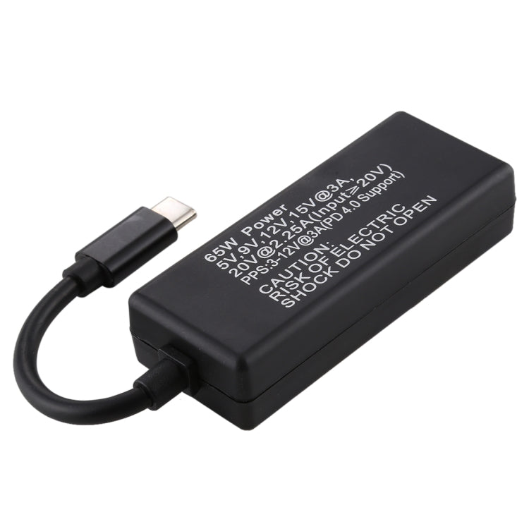 65W 5 Pin MagSafe Series to USB-C / Type-C Converter for MacBook (Black)