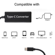 65W 5 Pin MagSafe Series to USB-C / Type-C Converter for MacBook (Black)