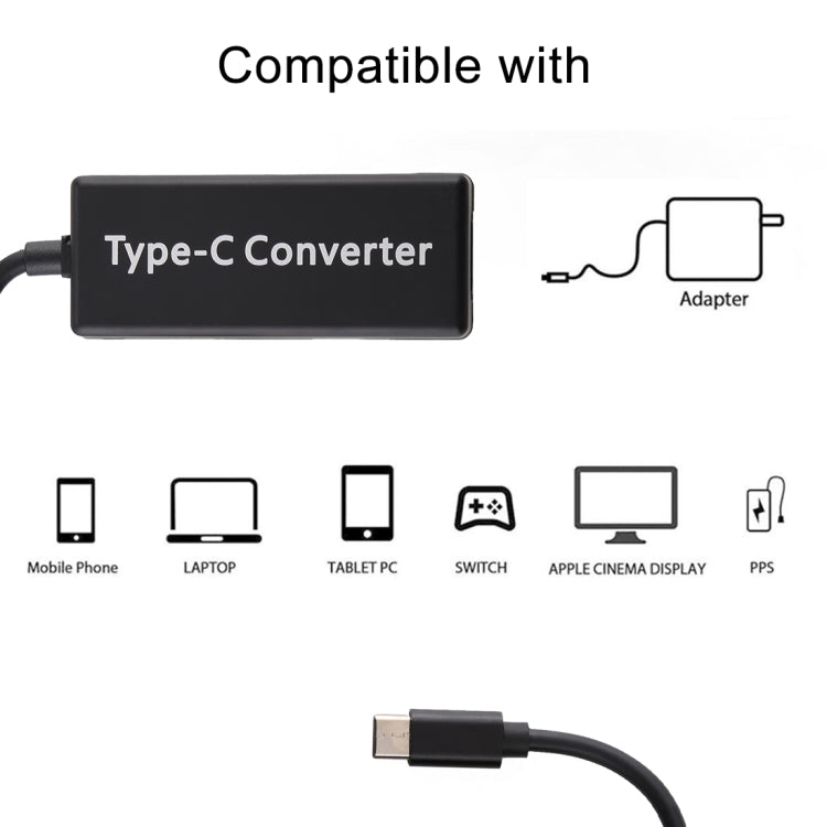 65W 5 Pin MagSafe Series to USB-C / Type-C Converter for MacBook (Black)