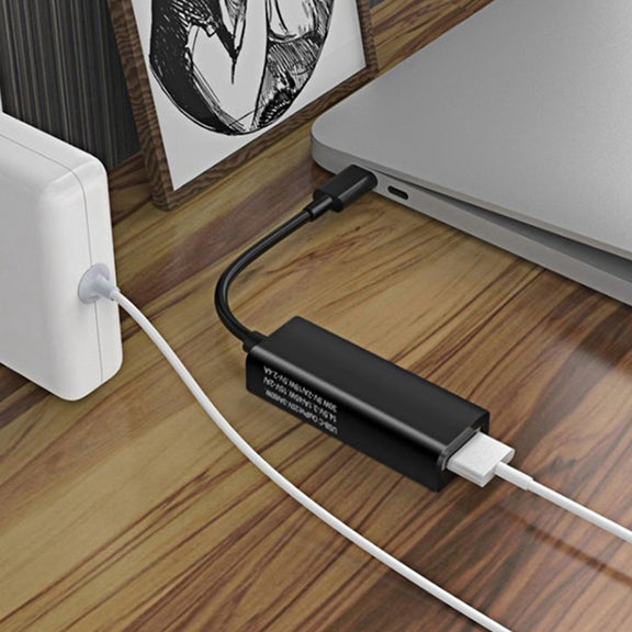 65W 5 Pin MagSafe Series to USB-C / Type-C Converter for MacBook (Black)