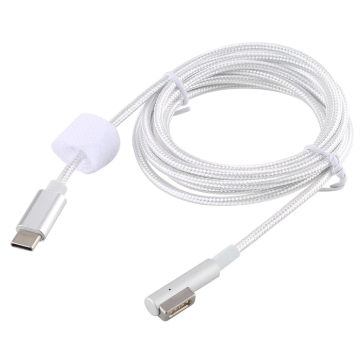 45W / 60W / 65W / 85W 5 Pin MagSafe 1 (L-Shaped) to USB-C / Type-C PD Charging Cable(White)