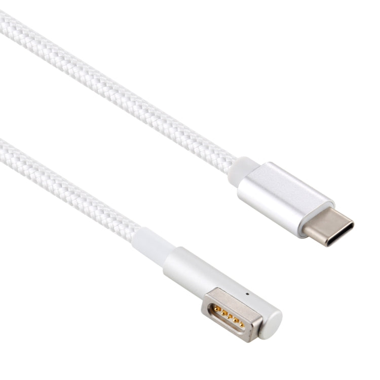 45W / 60W / 65W / 85W 5 Pin MagSafe 1 (L-Shaped) to USB-C / Type-C PD Charging Cable(White)
