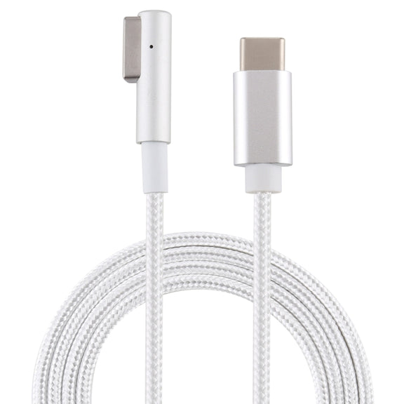 45W / 60W / 65W / 85W 5 Pin MagSafe 1 (L-Shaped) to USB-C / Type-C PD Charging Cable(White)