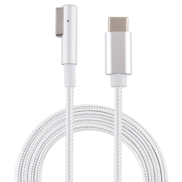 45W / 60W / 65W / 85W 5 Pin MagSafe 1 (L-Shaped) to USB-C / Type-C PD Charging Cable(White)