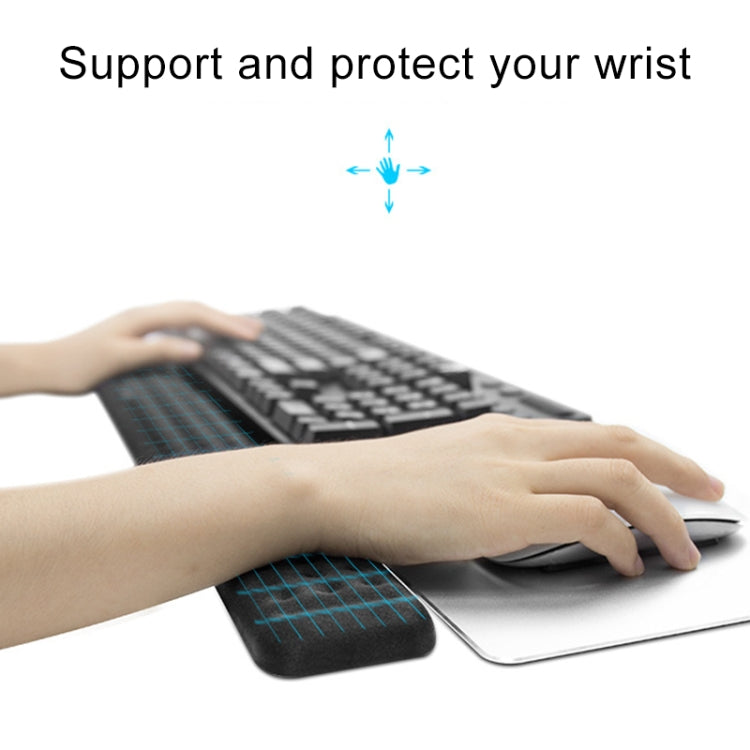 Mechanical Keyboard Wrist Rest Memory Foam Mouse Pad, Size : M (Grey)
