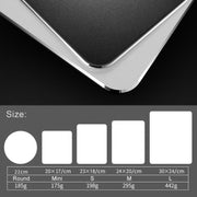 Aluminum Alloy Double-sided Non-slip Mat Desk Mouse Pad, Size : L(Silver)