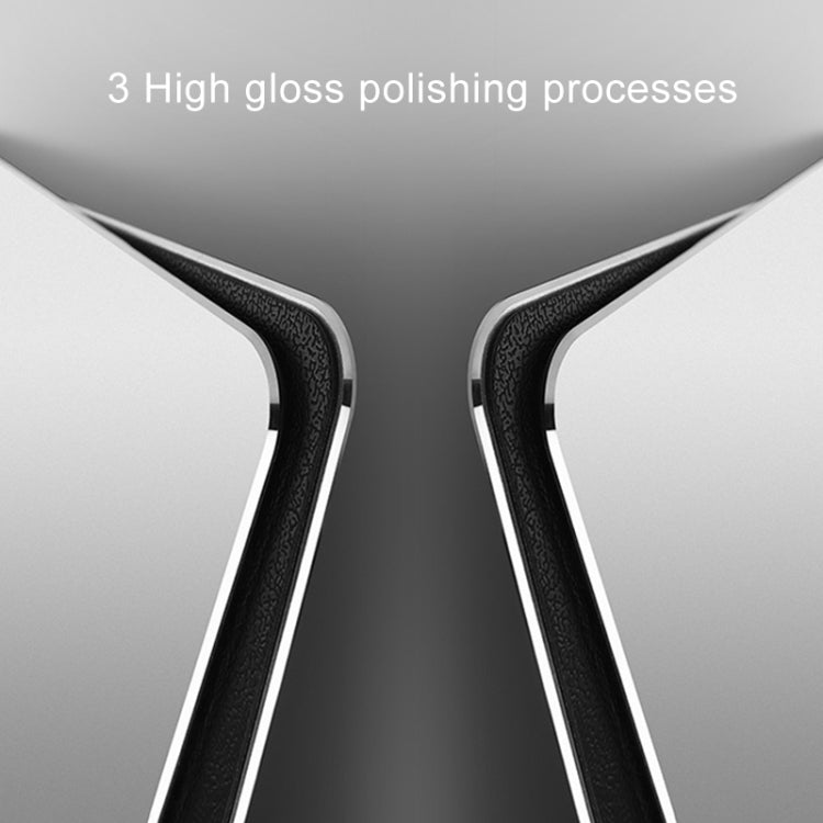 Aluminum Alloy Double-sided Non-slip Mat Desk Mouse Pad, Size : L(Silver)