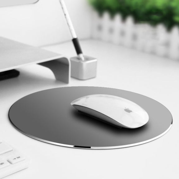 Circle Shape Aluminum Alloy Double-sided Non-slip Mat Desk Mouse Pad