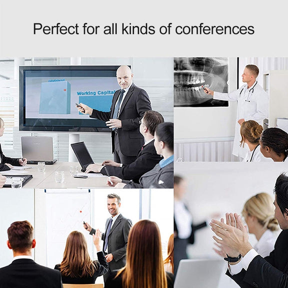 XM930 2.4GHz Wireless Laser PowerPoint Page Turning Pen Multimedia Wireless Presentation Projection Pen with USB Receiver, Support Low Battery Remind, Remote Control Distance: 100m(White)