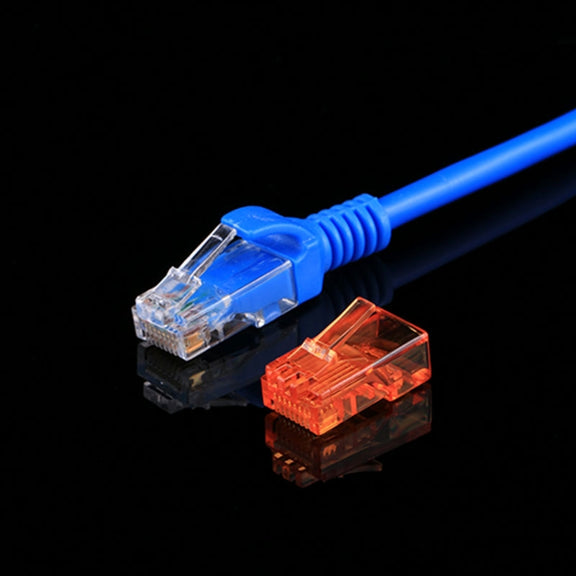 100 PCS Anpwoo Amp01 RJ45 Connector Modular Plug(Orange)