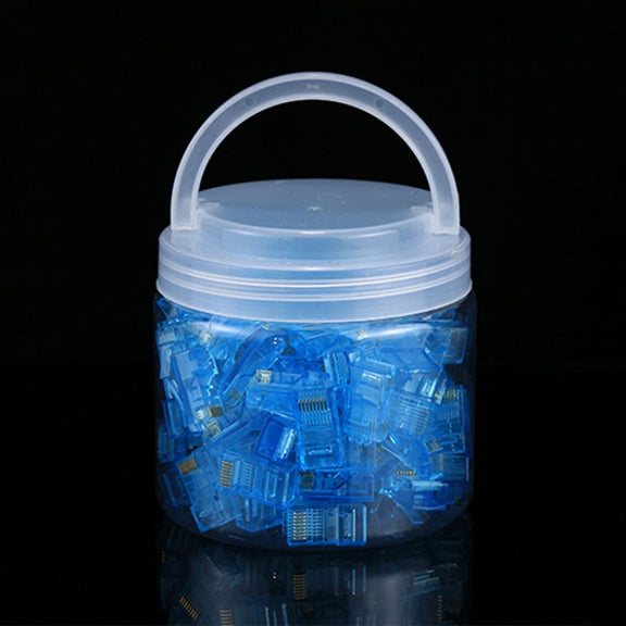 100 PCS Anpwoo Amp01 RJ45 Connector Modular Plug(Blue)
