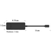 Onten 75002 8PIN to RJ45 Hub USB 2.0 Adapter(Black)