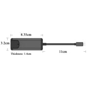 Onten 75002 8PIN to RJ45 Hub USB 2.0 Adapter(Dark Green)