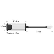 Onten 75002 8PIN to RJ45 Hub USB 2.0 Adapter(Silver)