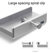 ORICO MH4PU Aluminum Alloy 4 Ports USB 3.0 Clip-type HUB with 1m USB Cable, Clip Width Range: 10-32mm